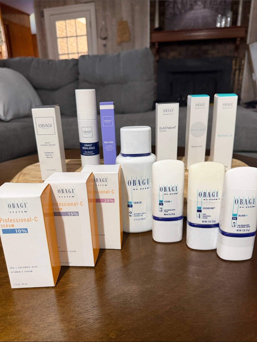 Obagi Skincare Collection in White and Orange Packaging